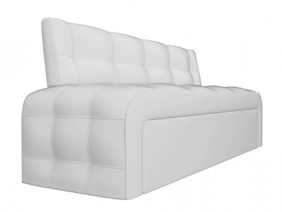 Диван кухонный прямой Люксор, Белый, Экокожа