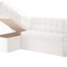 Кухонный диван угловой Остин экокожа Reex white