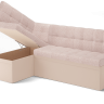 Кухонный диван угловой Остин  рогожка Delon беж/reex cream