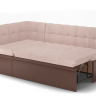 Кухонный диван угловой Остин   рогожка Delon беж/reex brown