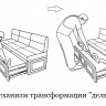 Прямой кухонный диван Нойс 101см