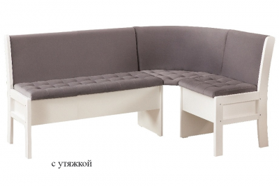 Кухонный угловой диван Этюд 3-1 (1180х1780) массив дерева в белой эмали