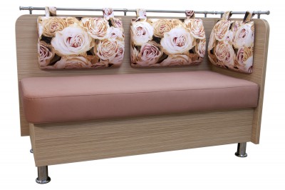 Прямой диван для кухни Сюрприз с боковой стенкой  (по размерам покупателя)