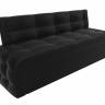 Диван кухонный прямой Люксор, Черный, Экокожа