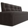 Диван кухонный прямой Люксор, Коричневый, Экокожа