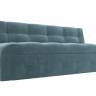 Диван кухонный прямой Люксор, SEVEN 113 бирюзовый, Велюр