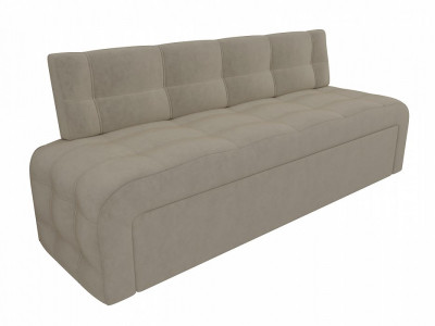 Диван кухонный прямой Люксор, Бежевый, Микровельвет