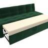 Диван кухонный прямой Люксор, SEVEN 626 зеленый, Велюр