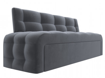 Диван кухонный прямой Люксор, SEVEN 17 серый, Велюр